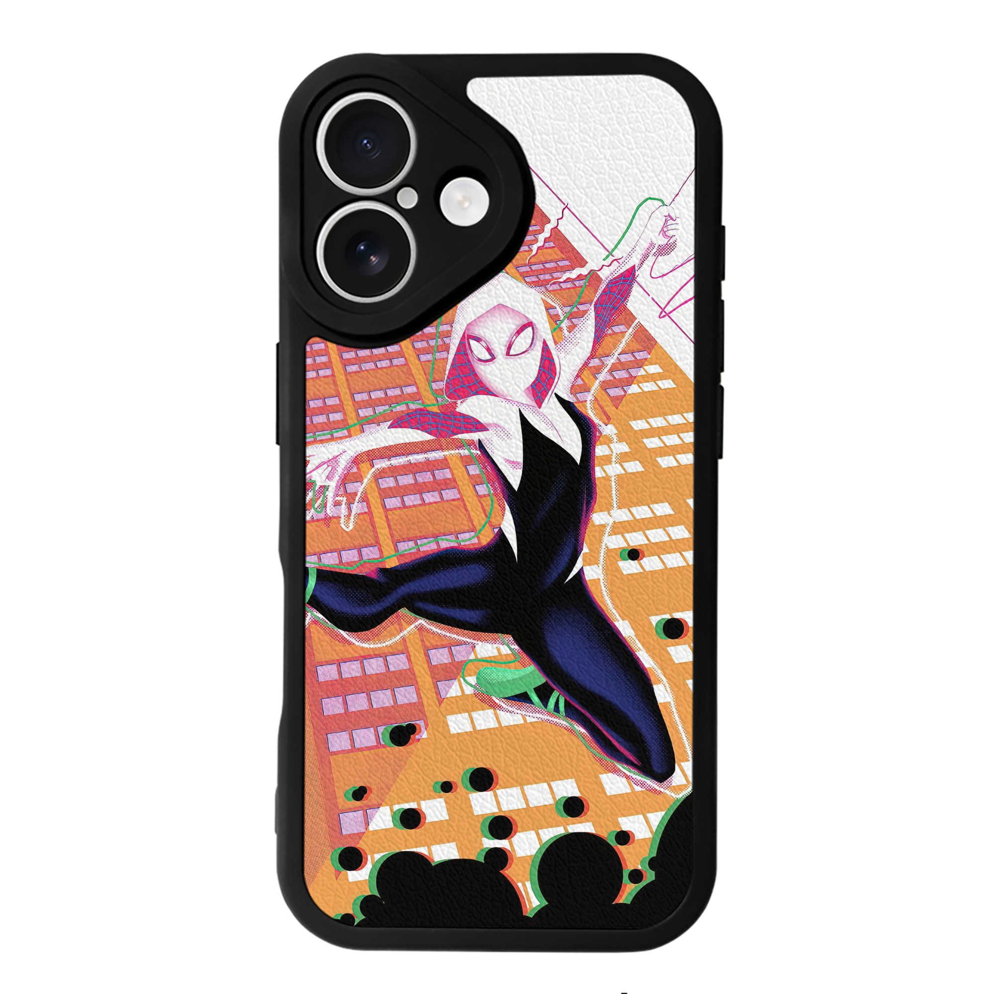 （画像用） Spider Man スパイダーマン 【iPhone 16シリーズ対応】シリコンスマホケース（レザー調） 材質：シリコン